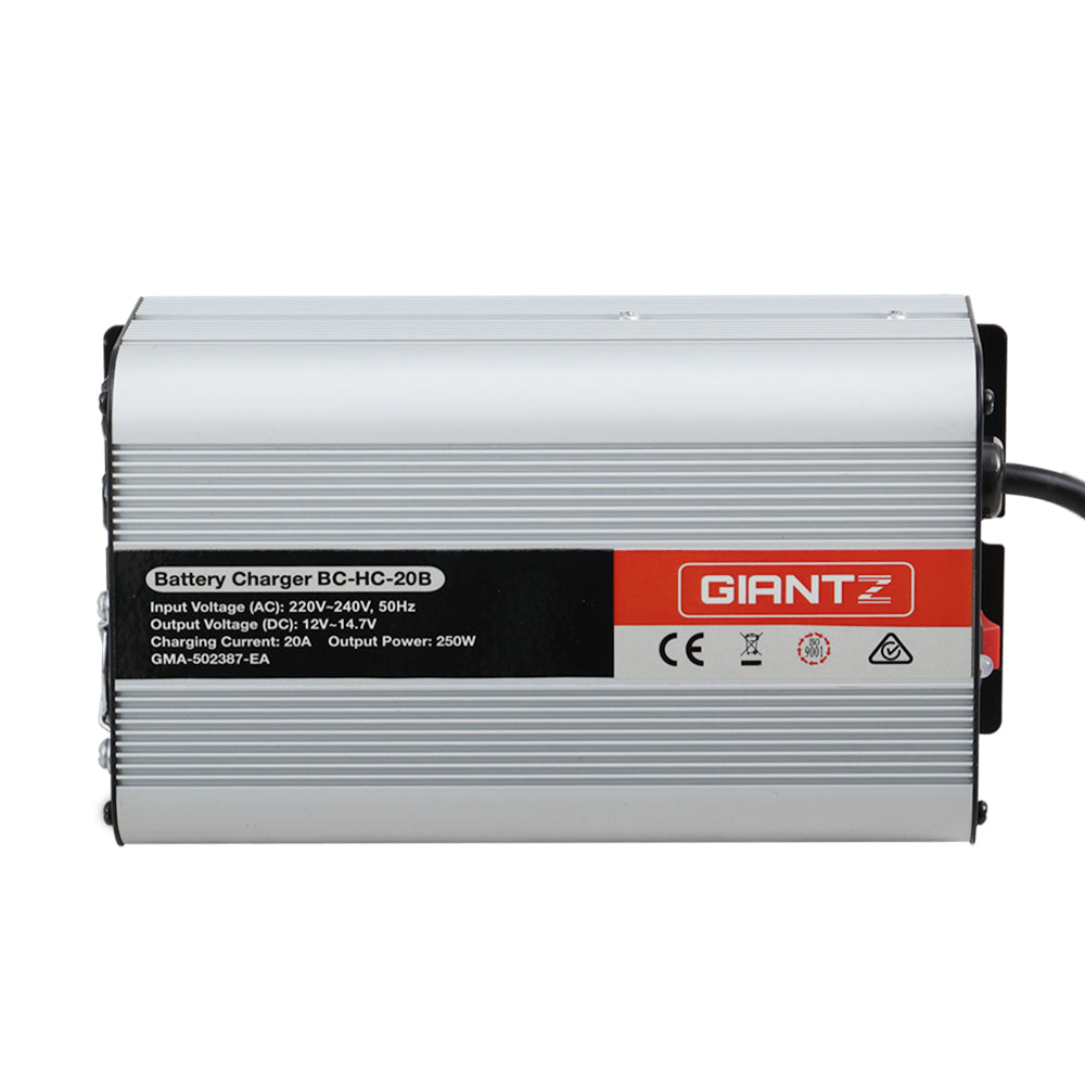 Giantz 12V Car Battery Charger Inverter 20 Amp ATV 4WD Boat Caravan Motorcycle Giantz