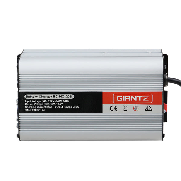 Giantz 12V Car Battery Charger Inverter 20 Amp ATV 4WD Boat Caravan Motorcycle Giantz