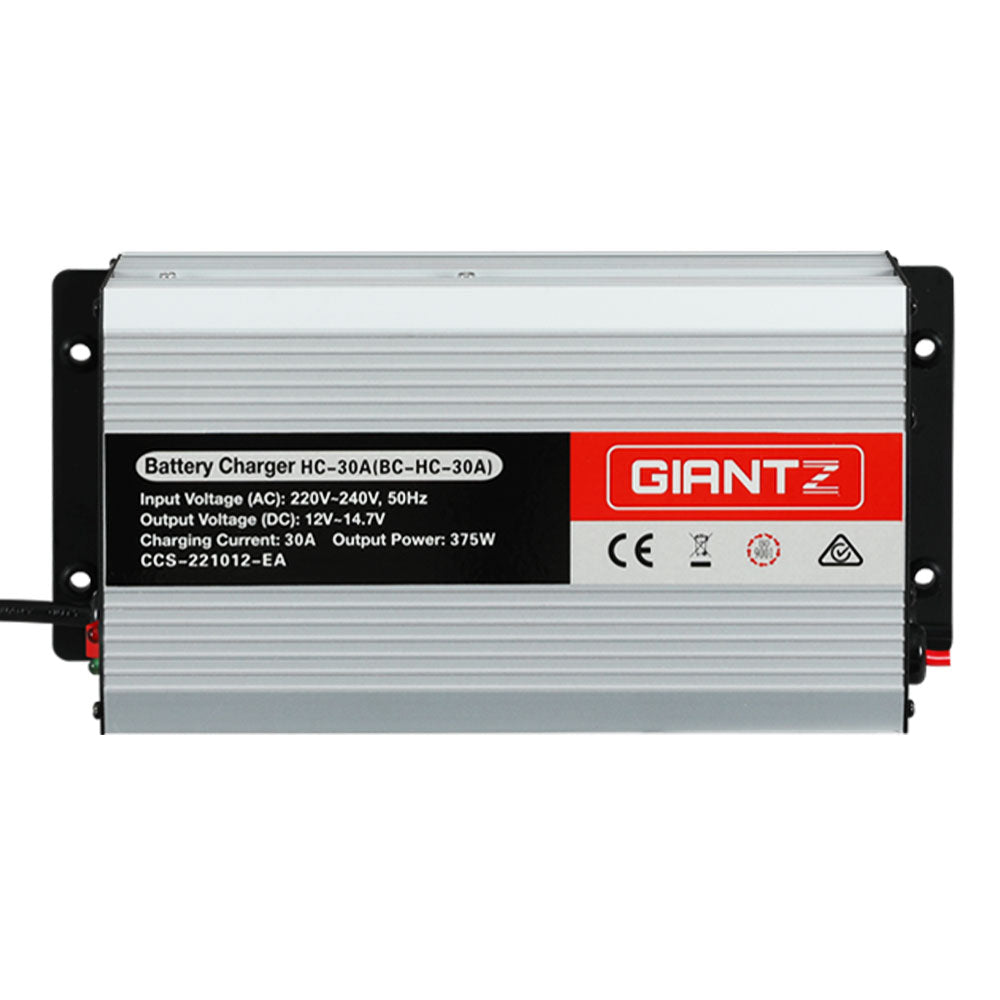 Giantz 12V 30A Car Battery Charger 30Amp ATV 4WD Boat Caravan Giantz