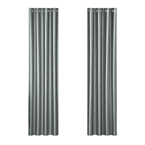 Artiss 2X Blockout Curtains Blackout Window Curtain Eyelet 140x230cm Grey Artiss