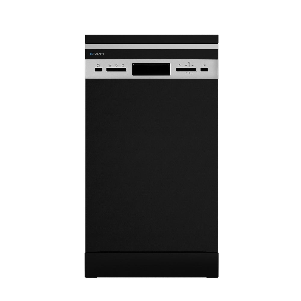 Devanti 10 Place Settings Freestanding Dishwasher Black Devanti