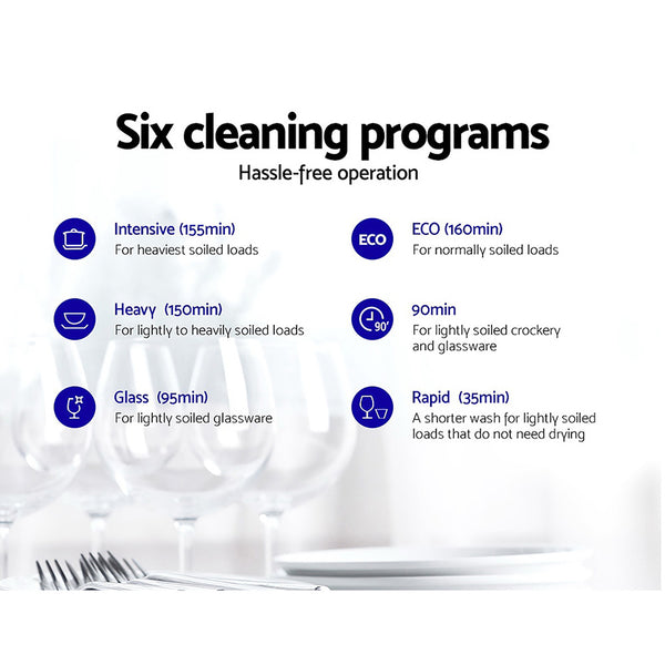 Devanti Benchtop Dishwasher Counter Bench Top Freestanding Dish Washer 8 Place freeshipping - Awezingly