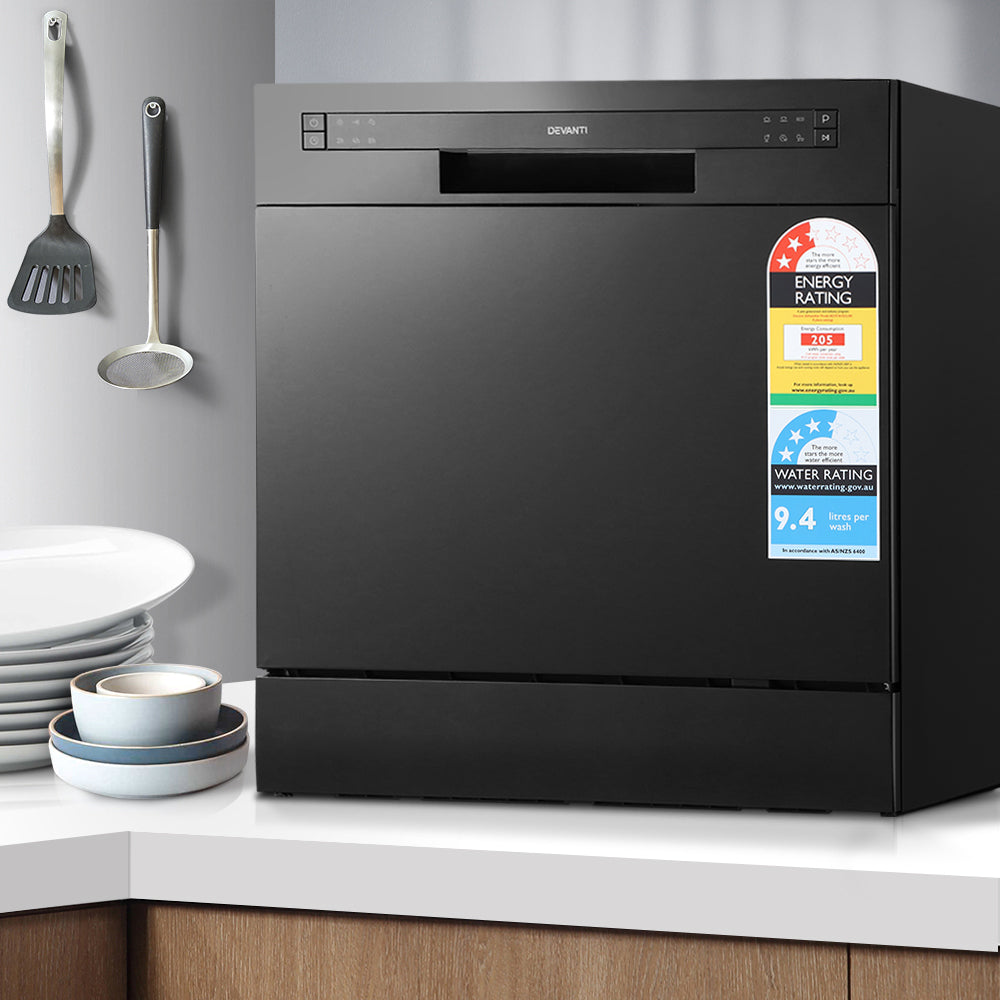 Devanti Benchtop Dishwasher Counter Bench Top Freestanding Dish Washer 8 Place freeshipping - Awezingly