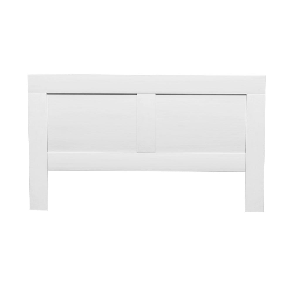 Artiss Bed Frame King Size Bed Head with Shelves Headboard Bedhead Base White Artiss