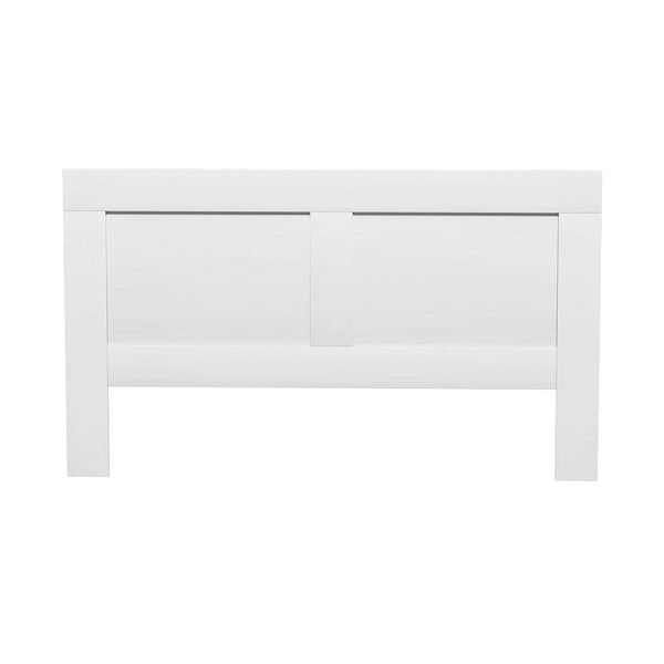 Artiss Bed Frame King Size Bed Head with Shelves Headboard Bedhead Base White Artiss