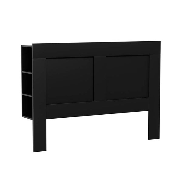 Artiss Bed Frame Double Size Bed Head with Shelves Headboard Bedhead Base Black Artiss