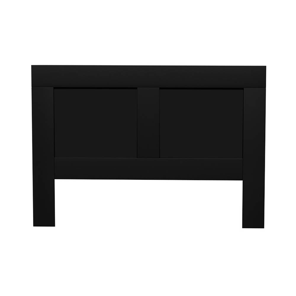 Artiss Bed Frame Double Size Bed Head with Shelves Headboard Bedhead Base Black Artiss