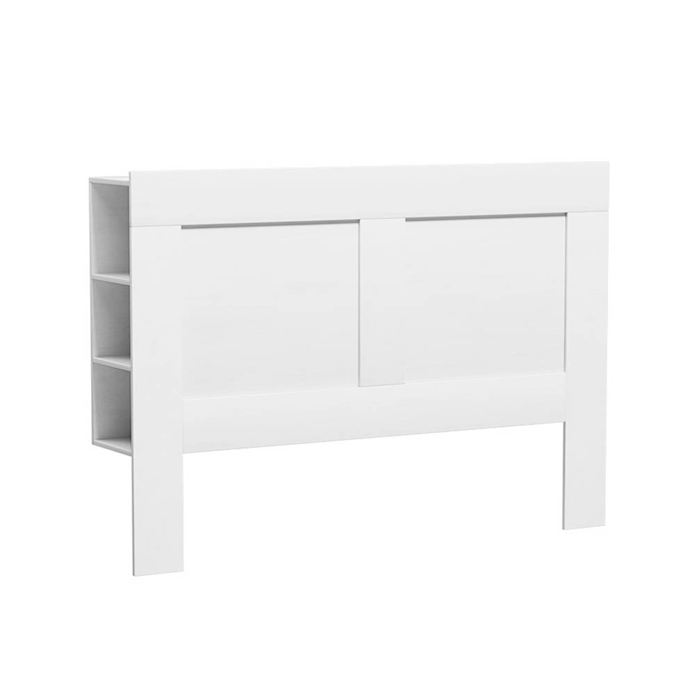 Artiss Bed Frame Double Size Bed Head with Shelves Headboard Bedhead Base White Artiss