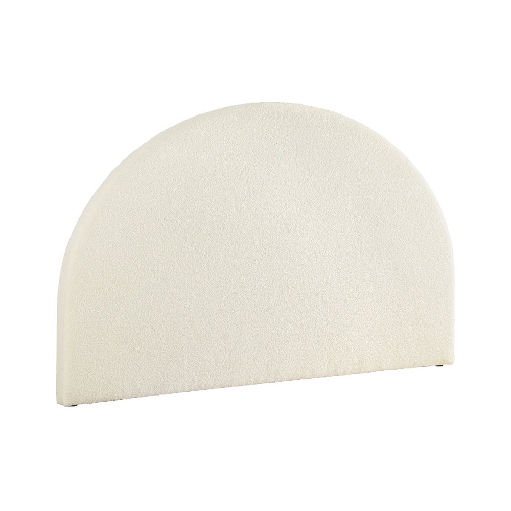 Artiss Bed Frame King Size Bed Head Boucle Headboard Bedhead Base GREI White Artiss