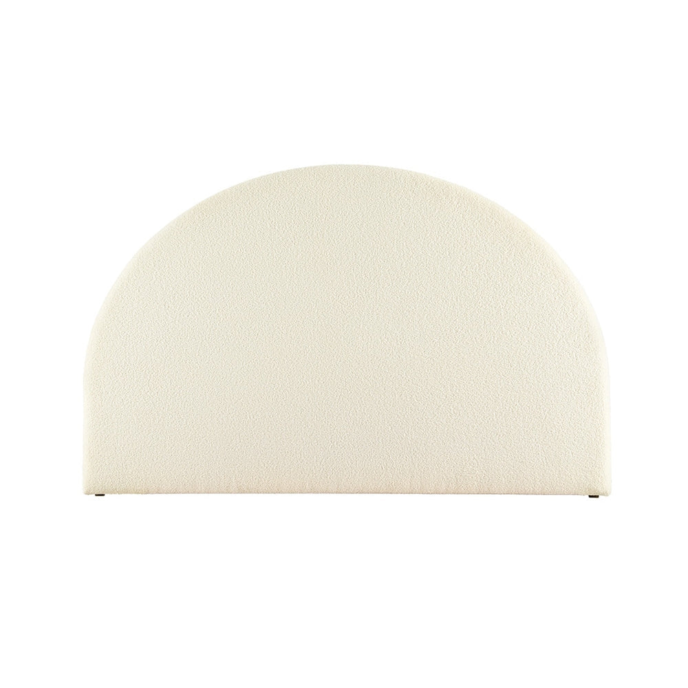 Artiss Bed Frame King Size Bed Head Boucle Headboard Bedhead Base GREI White Artiss