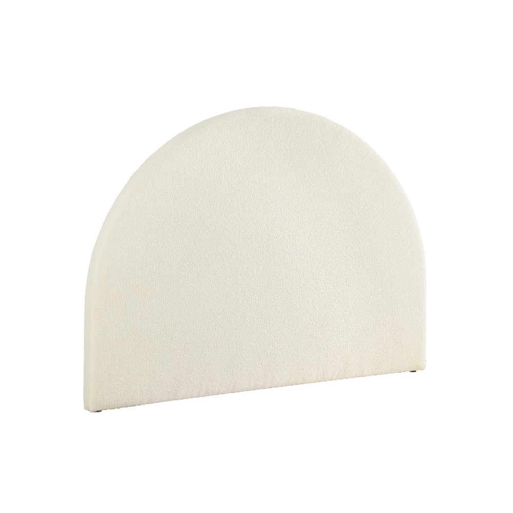 Artiss Bed Frame Queen Size Bed Head Boucle Headboard Bedhead Base GREI White Artiss