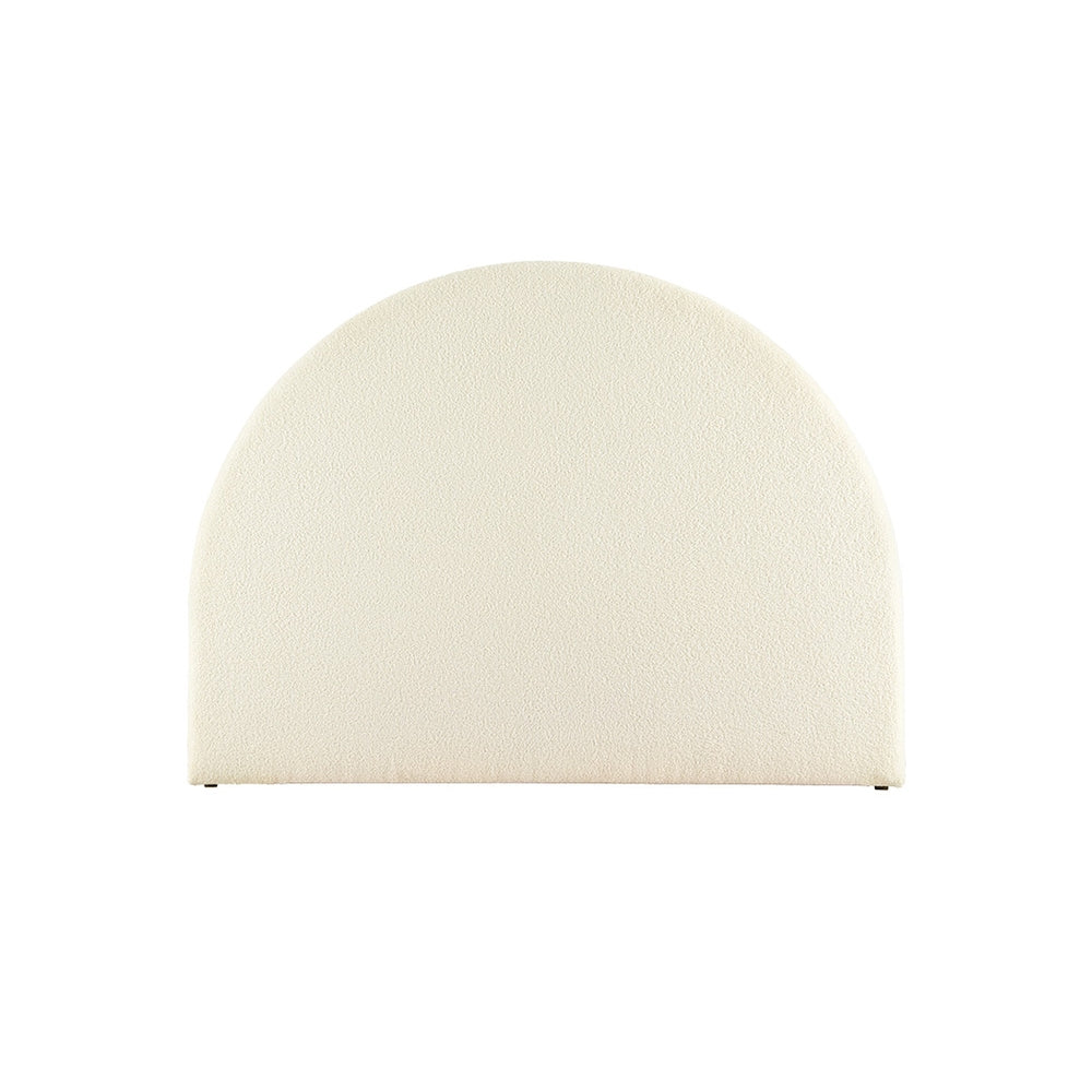 Artiss Bed Frame Queen Size Bed Head Boucle Headboard Bedhead Base GREI White Artiss