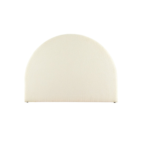 Artiss Bed Frame Queen Size Bed Head Boucle Headboard Bedhead Base GREI White Artiss