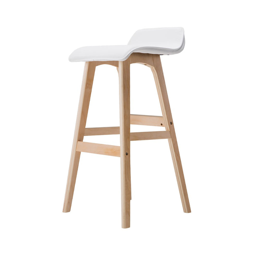 Artiss 2x Bar Stools Wooden Stool White Artiss