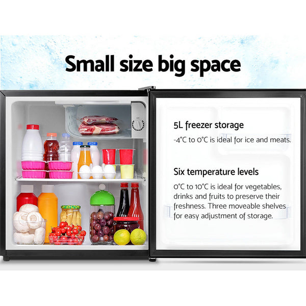 Devanti Bar Fridge 48L - Black Devanti