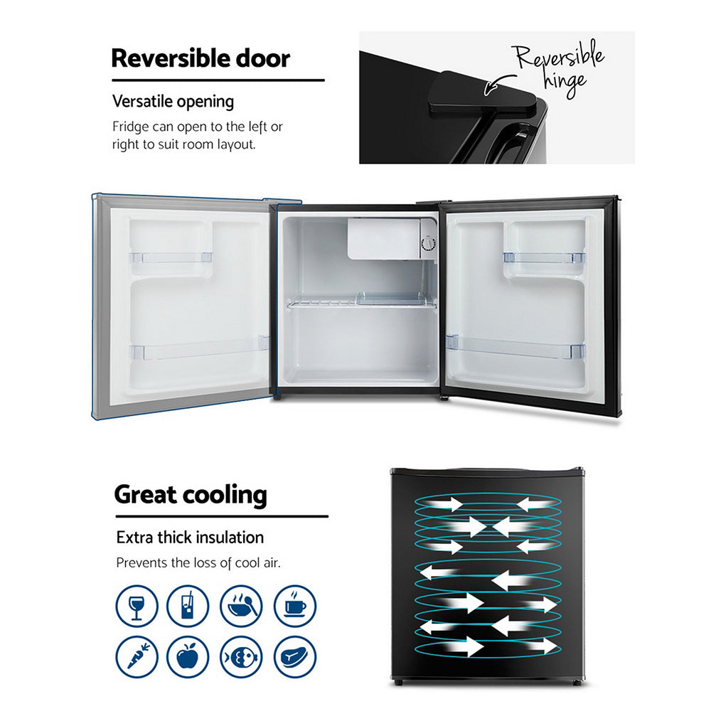 Devanti Bar Fridge 48L - Black Devanti