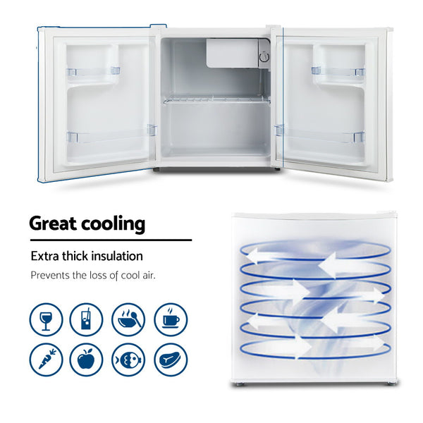 Devanti 48L Portable Mini Bar Fridge - White freeshipping - Awezingly