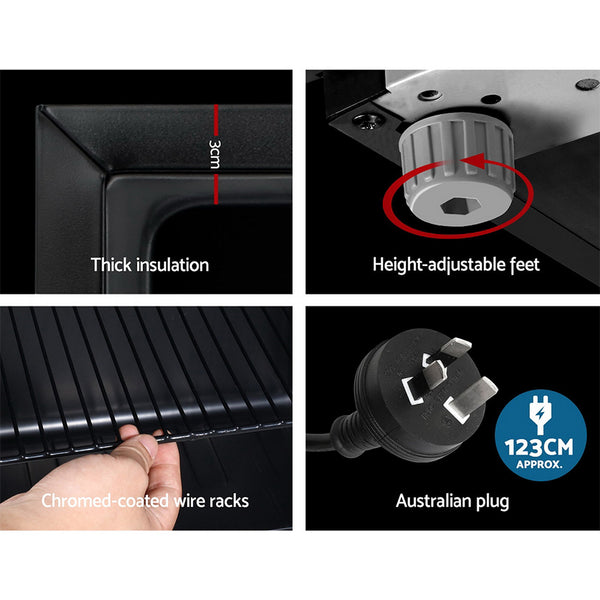 Devanti 115L Bar Fridge Glass Door Mini Freezer Fridges Countertop Beverage Commercial freeshipping - Awezingly