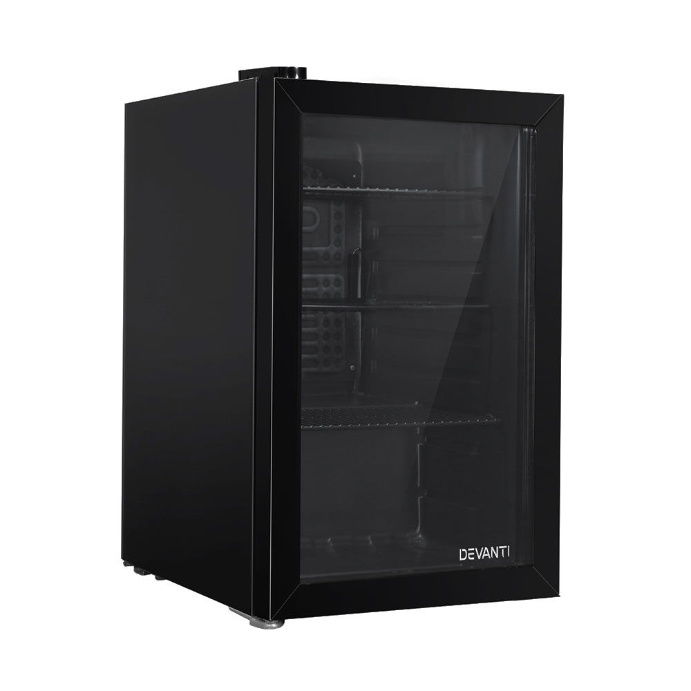 Devanti 70L Bar Fridge Glass Door Mini Countertop Freezer Fridges Bottle Cooler freeshipping - Awezingly