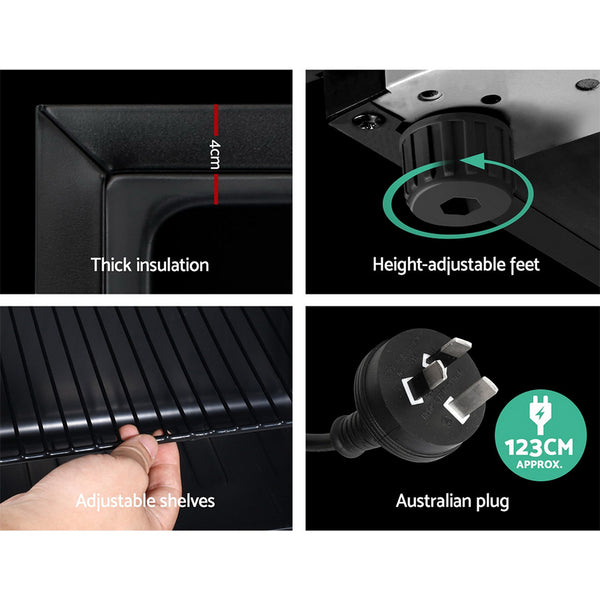 Devanti 70L Bar Fridge Glass Door Mini Countertop Freezer Fridges Bottle Cooler freeshipping - Awezingly