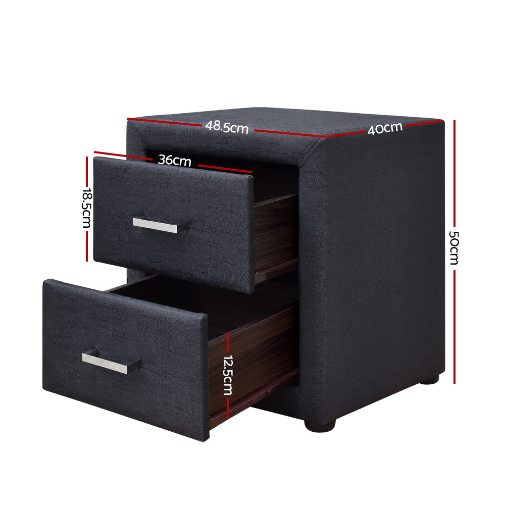 Artiss Moda Bedside table - Charcoal freeshipping - Awezingly