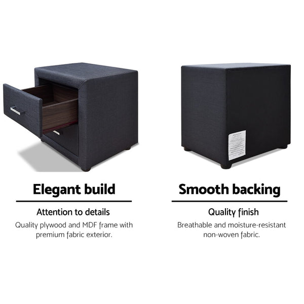 Artiss Moda Bedside table - Charcoal freeshipping - Awezingly