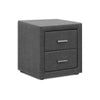 Artiss Fabric Bedside Table - Grey
