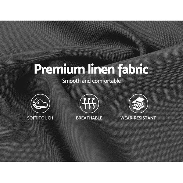 Artiss Issa Bed Frame Fabric Gas Lift Storage - Charcoal Queen Artiss