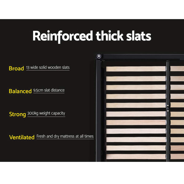 Artiss Issa Bed Frame Fabric Gas Lift Storage - Grey Queen freeshipping - Awezingly