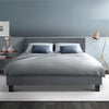 Artiss Double Size Fabric Bed Frame Headboard Grey