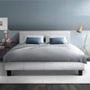 Artiss Double Full Size Bed Frame Base Mattress Platform White Leather Wooden NEO