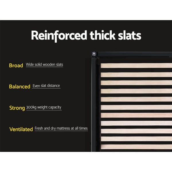 Artiss Bed Frame King Size Gas Lift Base With Storage Platform Grey Fabric Toki Collection Artiss