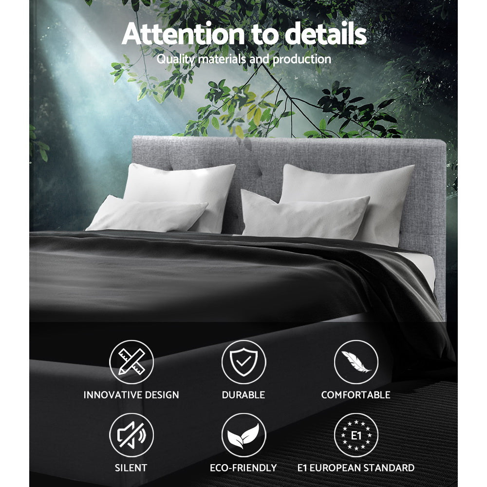 Artiss Bed Frame Double Size Grey VANKE Artiss