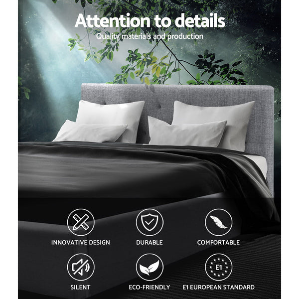 Artiss Bed Frame Double Size Grey VANKE Artiss