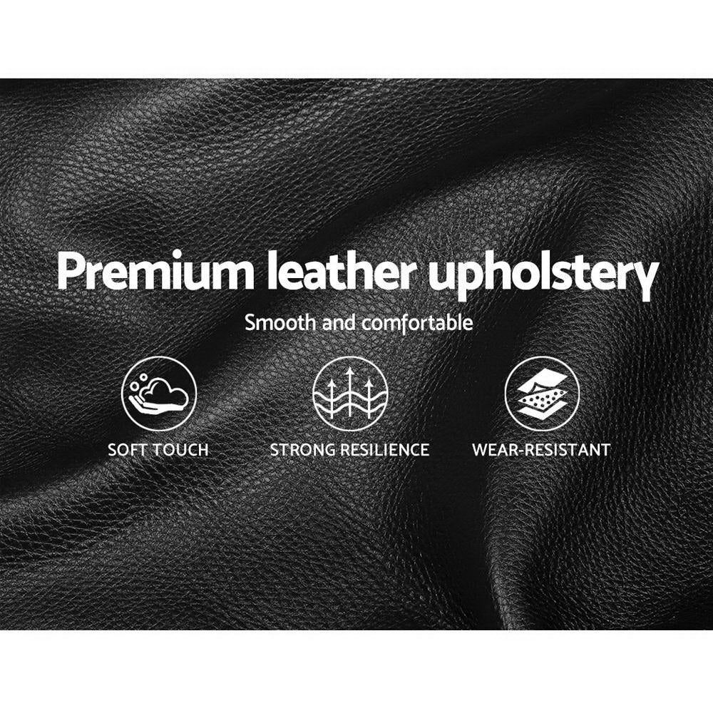 Artiss Tiyo Bed Frame PU Leather Gas Lift Storage - Black Queen Artiss