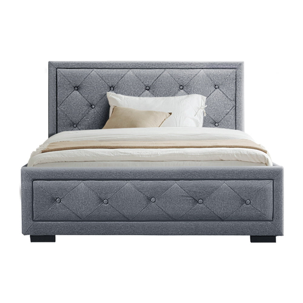 Artiss Bed Frame King Single Size Gas Lift Mattress Base with Storage Fabric Artiss