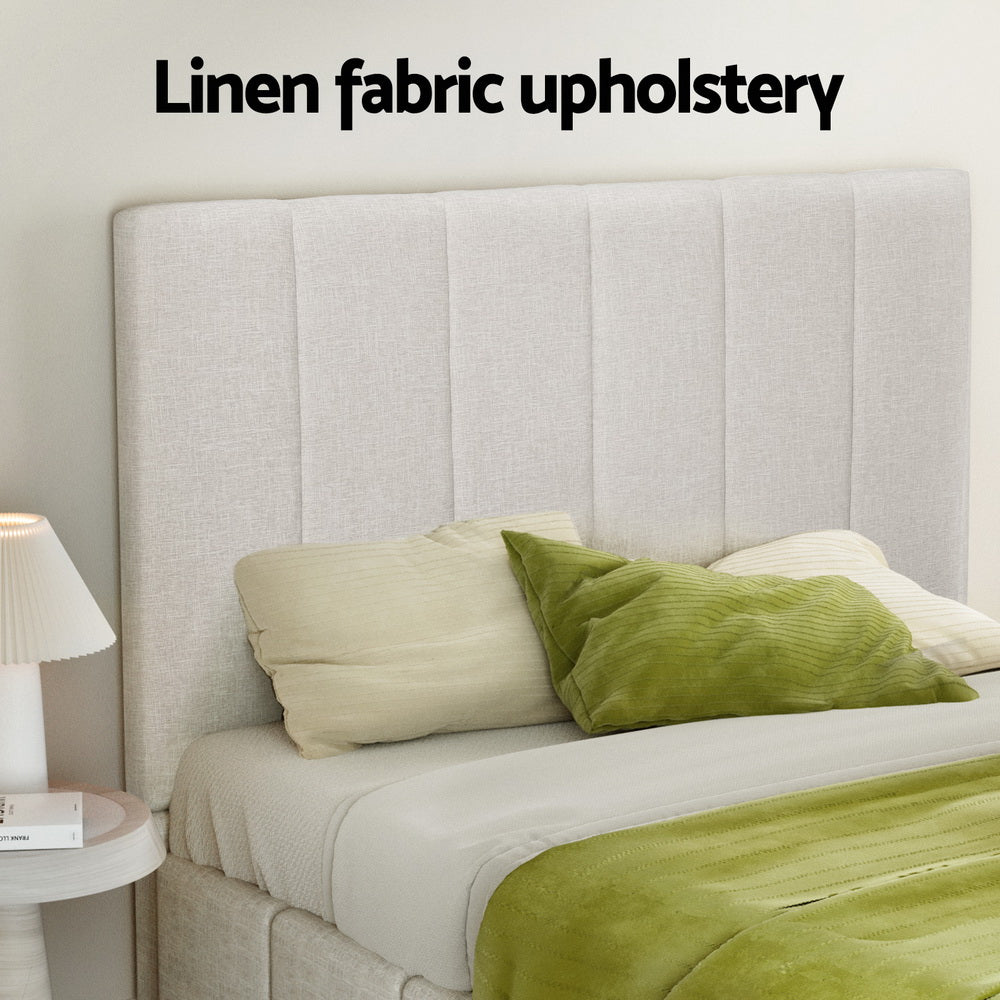 Artiss Bed Frame Queen Size Beige TETTE Artiss