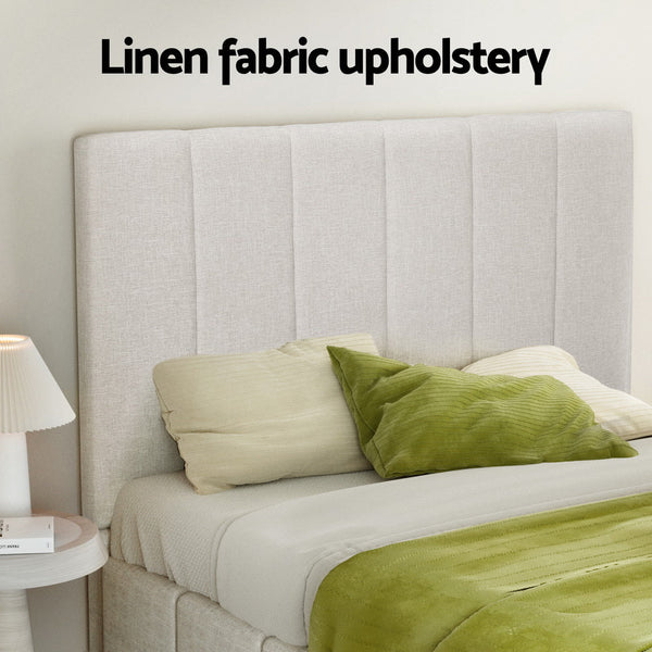 Artiss Bed Frame Queen Size Beige TETTE Artiss