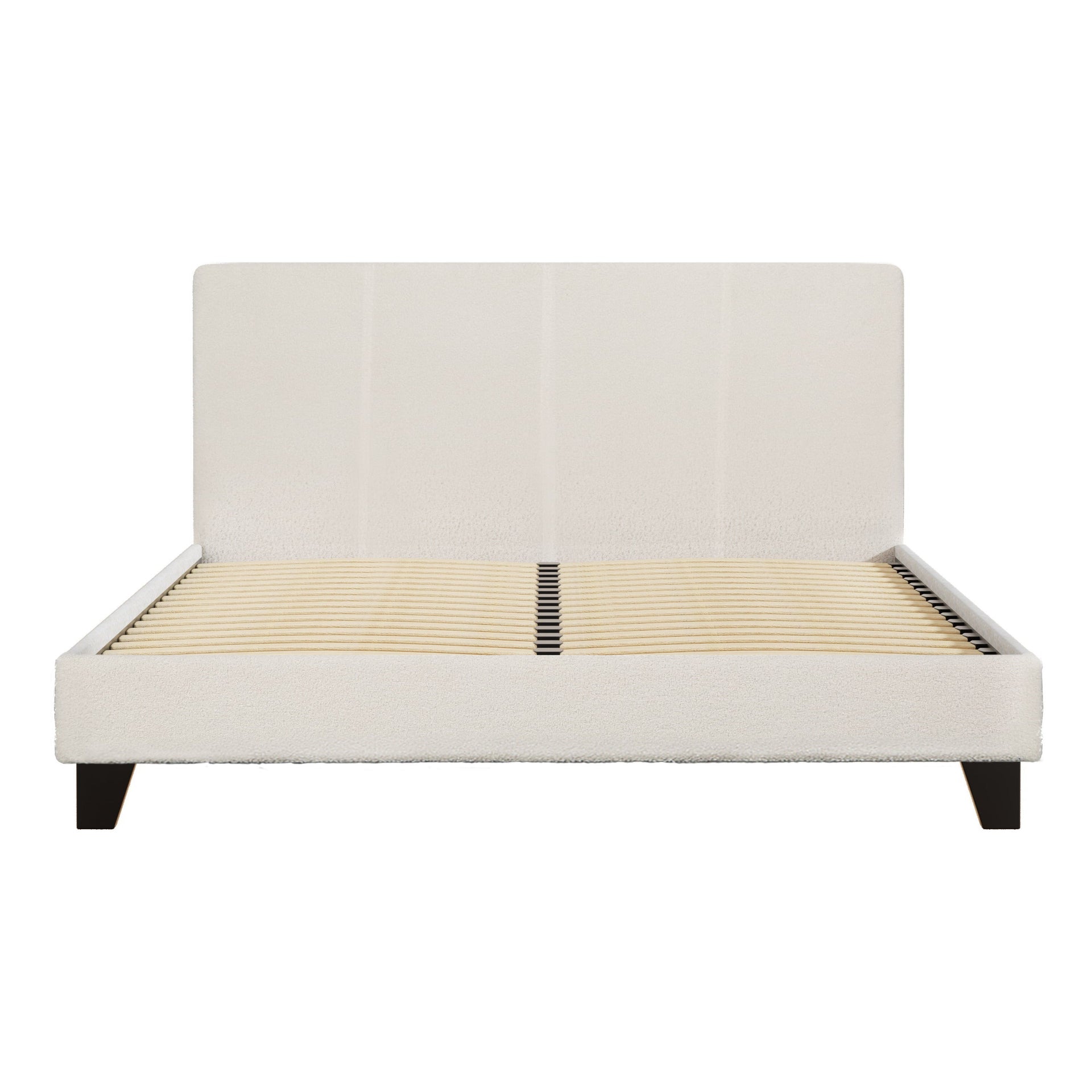 Artiss Bed Frame Double Size Boucle Fabric Mattress Base Platform Wooden Artiss