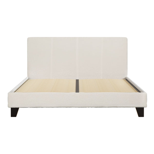 Artiss Bed Frame Double Size Boucle Fabric Mattress Base Platform Wooden Artiss