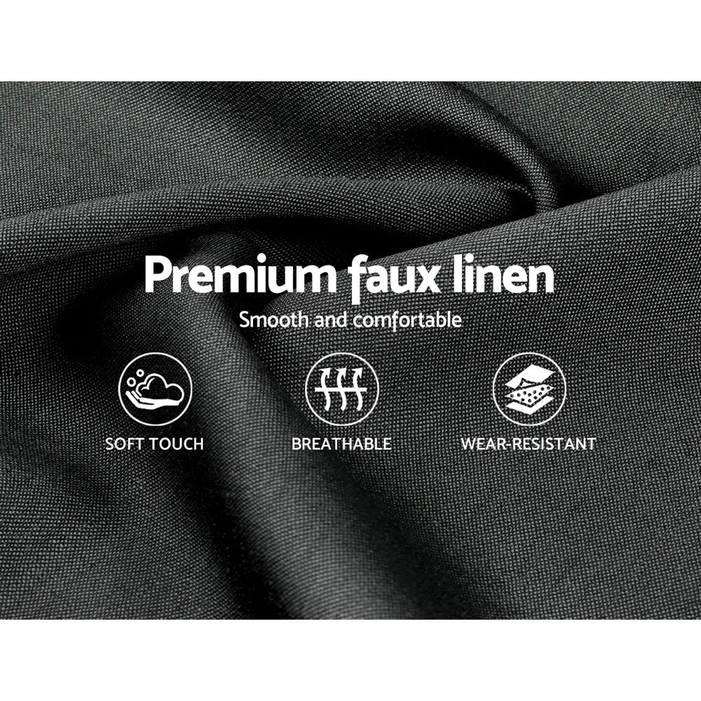 Artiss Tino Bed Frame Queen Size Charcoal Fabric Artiss