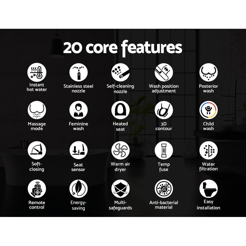 Cefito Bidet Electric Toilet Seat Cover Electronic Auto Smart Spray Remote Cefito