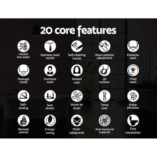 Cefito Bidet Electric Toilet Seat Cover Electronic Auto Smart Spray Remote Cefito