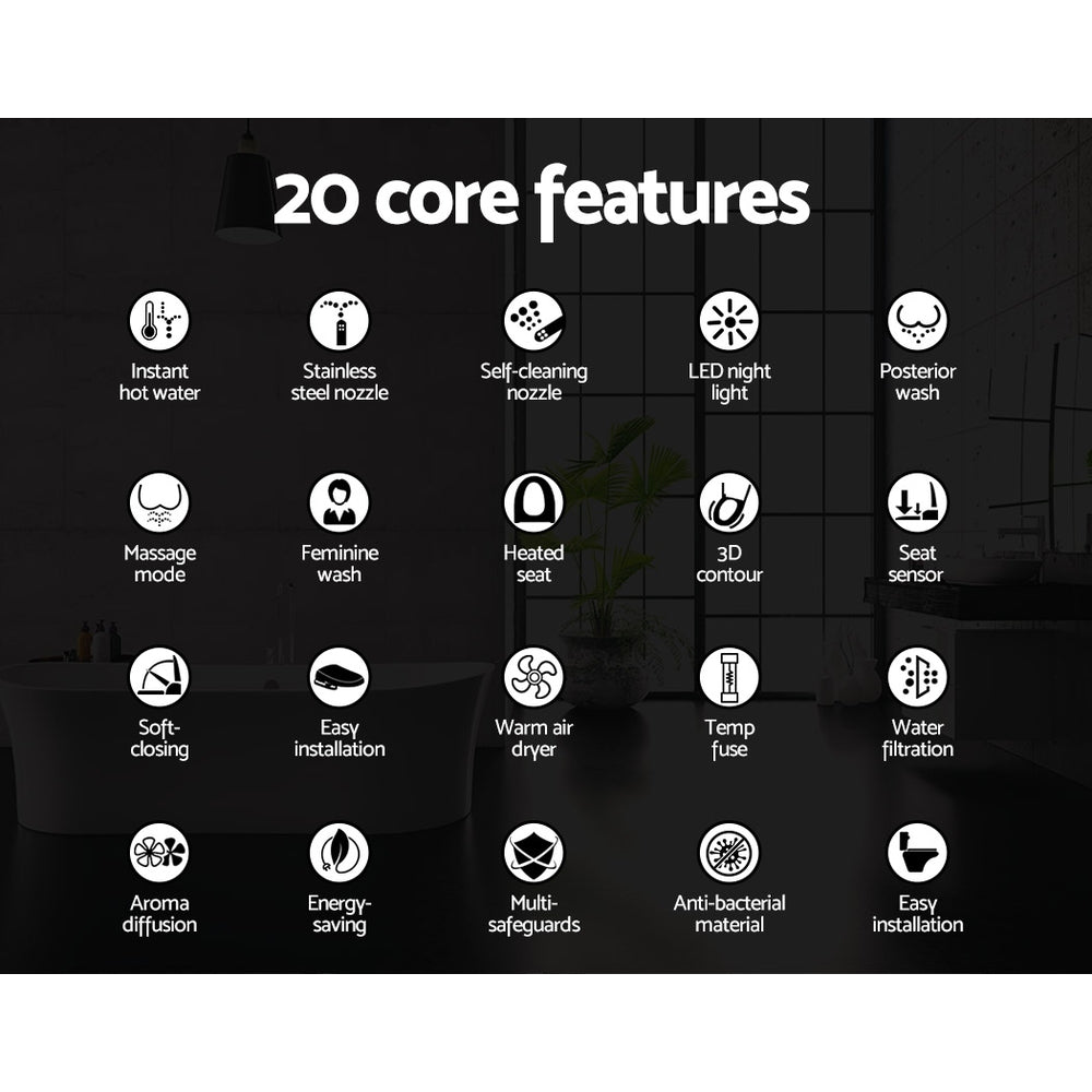 Cefito Electric Bidet Toilet Seat Cover Bathroom Spray Water Wash V Shape Cefito