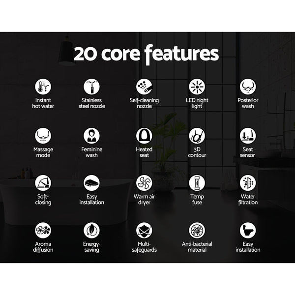 Cefito Electric Bidet Toilet Seat Cover Bathroom Spray Water Wash V Shape Cefito