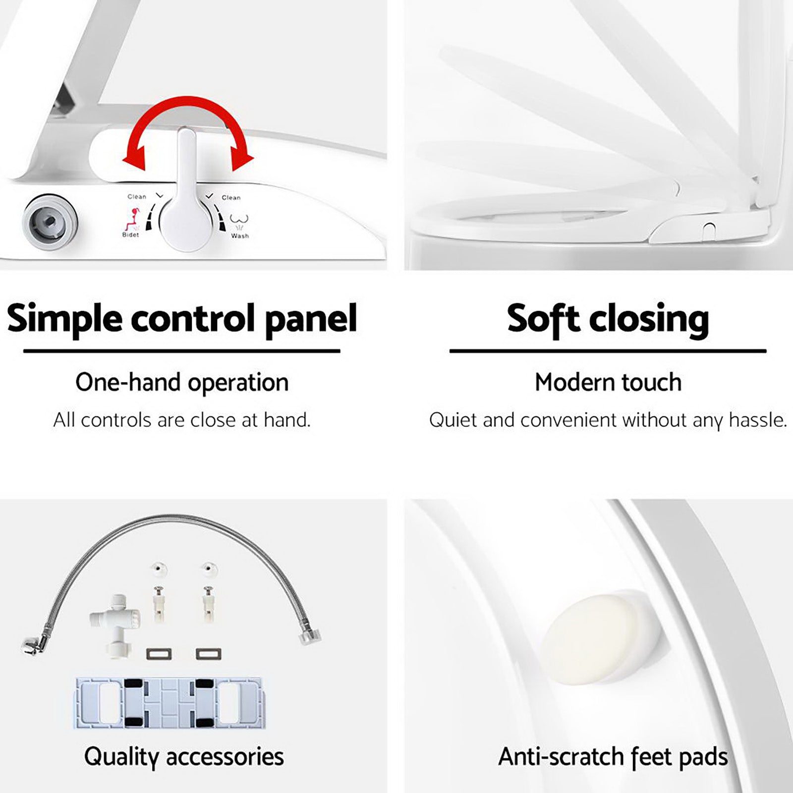 Non Electric Bidet Toilet Seat Bathroom  - White freeshipping - Awezingly