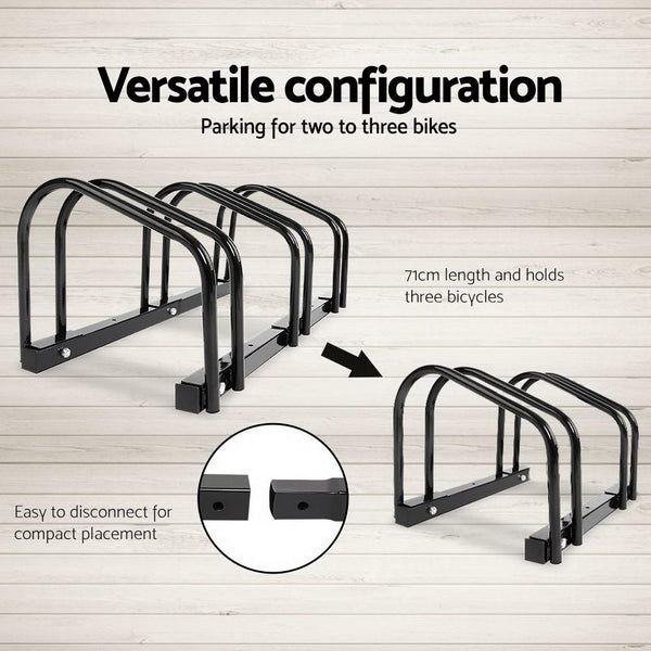 Portable Bike 3 Parking Rack Bicycle Instant Storage Stand - Black freeshipping - Awezingly