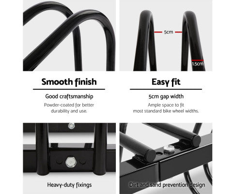 Portable Bike 4 Parking Rack Bicycle Instant Storage Stand - Black freeshipping - Awezingly