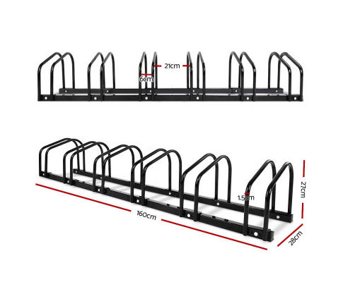 Portable Bike 6 Parking Rack Bicycle Instant Storage Stand - Black freeshipping - Awezingly