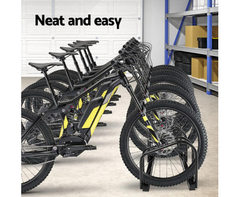 Portable Bike 6 Parking Rack Bicycle Instant Storage Stand - Black freeshipping - Awezingly
